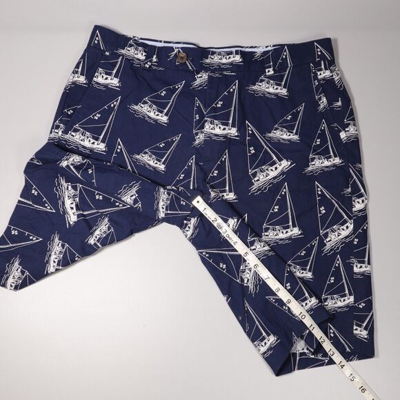 Brooks Brothers Mens 33 Bermuda Shorts Sailing Blue Boats Cotton 11” Inseam - Picture 7 of 7